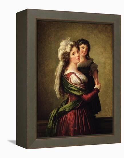 Madame Rousseau and Her Daughter, 1789-Elisabeth Louise Vigee-LeBrun-Framed Premier Image Canvas