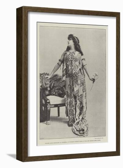 Madame Sarah Bernhardt as Cleopatra, in Victorien Sardou's Drama, at the New English Opera House-null-Framed Giclee Print