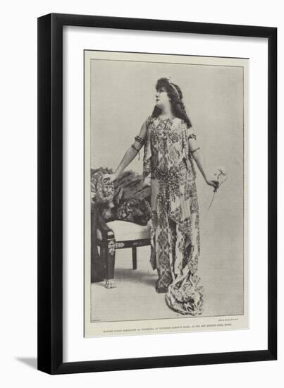 Madame Sarah Bernhardt as Cleopatra, in Victorien Sardou's Drama, at the New English Opera House-null-Framed Giclee Print