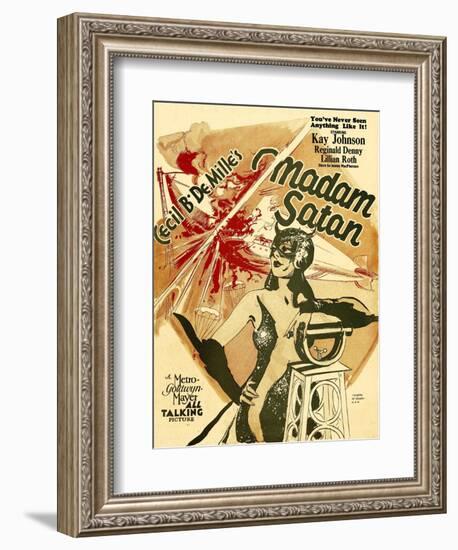 Madame Satan, Kay Johnson on Window Card, 1930-null-Framed Art Print