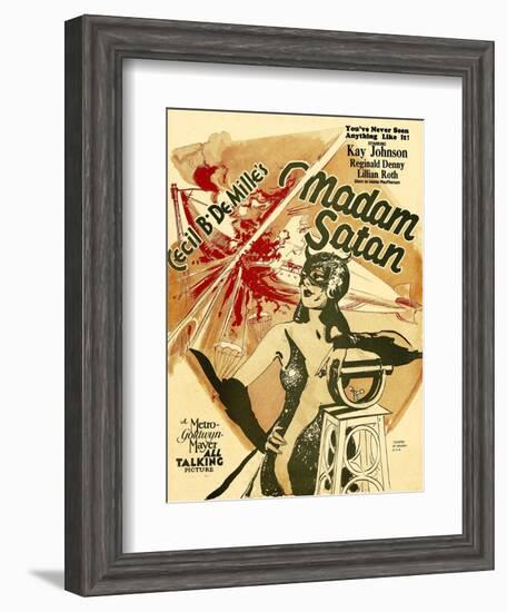 Madame Satan, Kay Johnson on Window Card, 1930-null-Framed Art Print