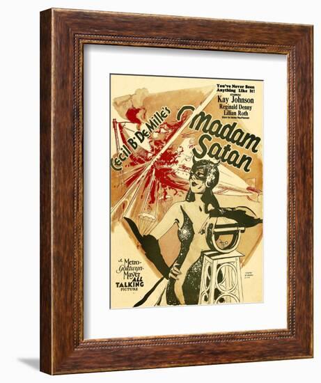 Madame Satan, Kay Johnson on Window Card, 1930-null-Framed Art Print