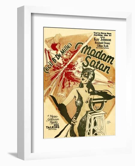 Madame Satan, Kay Johnson on Window Card, 1930-null-Framed Art Print