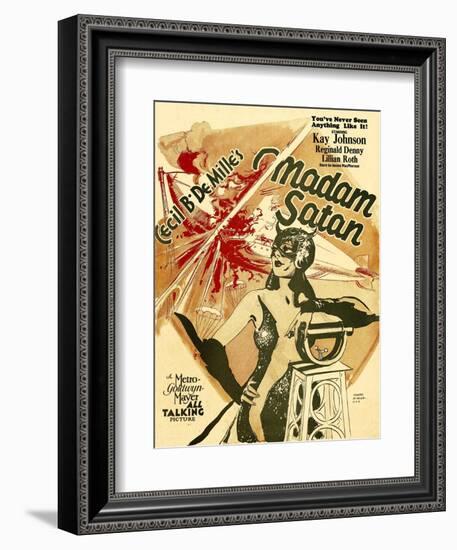 Madame Satan, Kay Johnson on Window Card, 1930-null-Framed Art Print