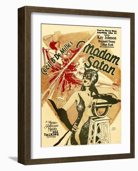 Madame Satan, Kay Johnson on Window Card, 1930-null-Framed Art Print