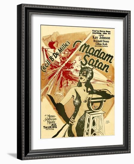 Madame Satan, Kay Johnson on Window Card, 1930-null-Framed Art Print