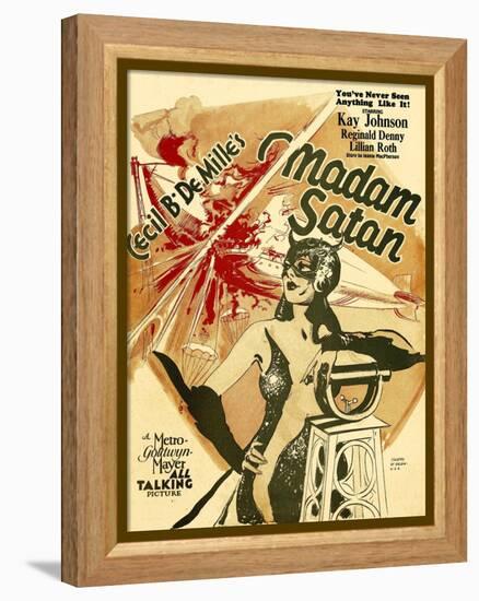 Madame Satan, Kay Johnson on Window Card, 1930-null-Framed Stretched Canvas