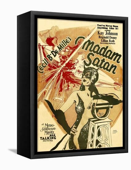 Madame Satan, Kay Johnson on Window Card, 1930-null-Framed Stretched Canvas
