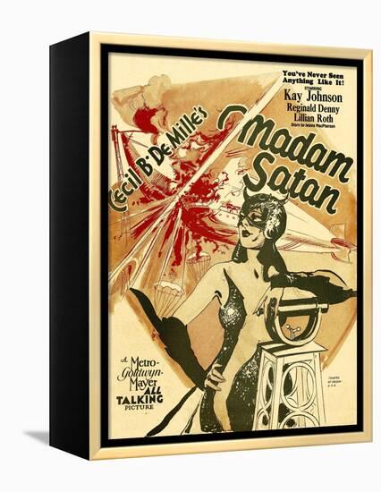 Madame Satan, Kay Johnson on Window Card, 1930-null-Framed Stretched Canvas