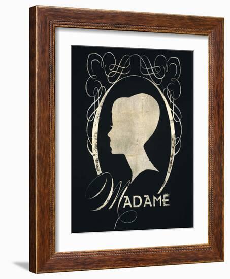 Madame Silhouette-Lisa Vincent-Framed Art Print