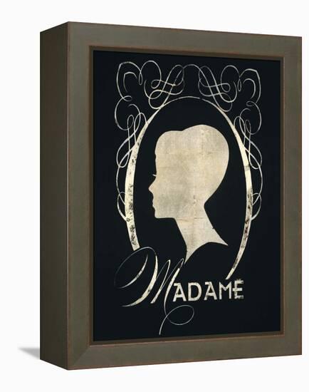 Madame Silhouette-Lisa Vincent-Framed Stretched Canvas