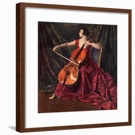 Madame Suggia, 1920-1923-Augustus John-Framed Premium Giclee Print