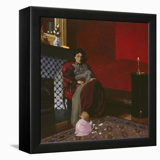 Madame Vallotton and Her Niece, Germaine Aghion, 1899-Felix Edouard Vallotton-Framed Premier Image Canvas