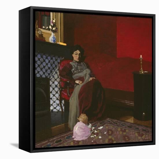 Madame Vallotton and Her Niece, Germaine Aghion, 1899-Felix Edouard Vallotton-Framed Premier Image Canvas