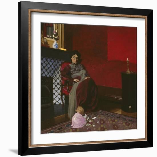 Madame Vallotton and Her Niece, Germaine Aghion, 1899-Felix Edouard Vallotton-Framed Giclee Print