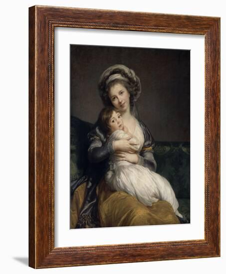 Madame Vigée-Le Brun et sa fille, Jeanne Marie-Louise (1780-1819)-Elisabeth Louise Vigée-LeBrun-Framed Giclee Print