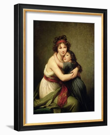 Madame Vigee-Lebrun and Her Daughter, Jeanne-Lucie-Louise (1780-1819) 1789-Elisabeth Louise Vigee-LeBrun-Framed Giclee Print