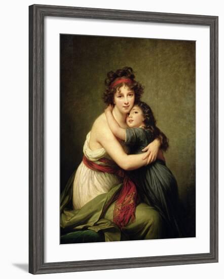 Madame Vigee-Lebrun and Her Daughter, Jeanne-Lucie-Louise (1780-1819) 1789-Elisabeth Louise Vigee-LeBrun-Framed Giclee Print