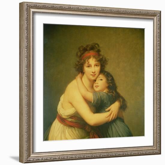 Madame Vigee-Lebrun and Her Daughter, Jeanne-Lucie-Louise (1780-1819) 1789-Elisabeth Louise Vigee-LeBrun-Framed Giclee Print