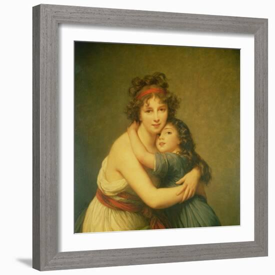 Madame Vigee-Lebrun and Her Daughter, Jeanne-Lucie-Louise (1780-1819) 1789-Elisabeth Louise Vigee-LeBrun-Framed Giclee Print