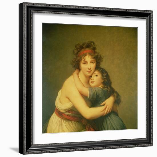 Madame Vigee-Lebrun and Her Daughter, Jeanne-Lucie-Louise (1780-1819) 1789-Elisabeth Louise Vigee-LeBrun-Framed Giclee Print