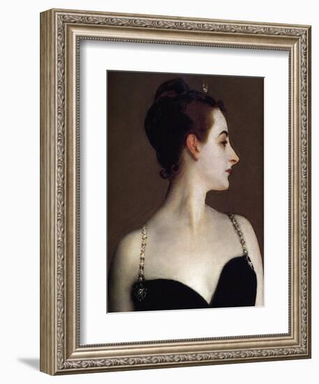 Madame X (detail)-John Singer Sargent-Framed Art Print