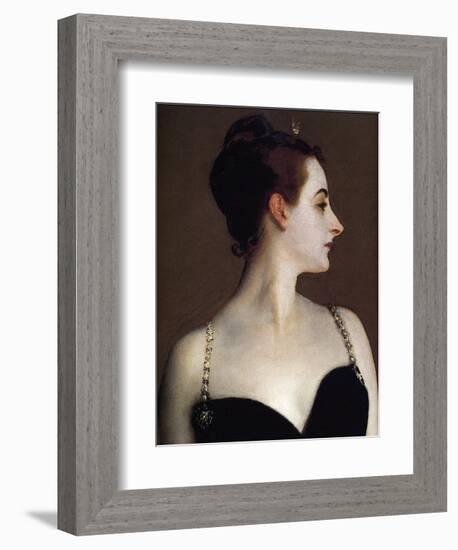 Madame X (detail)-John Singer Sargent-Framed Art Print