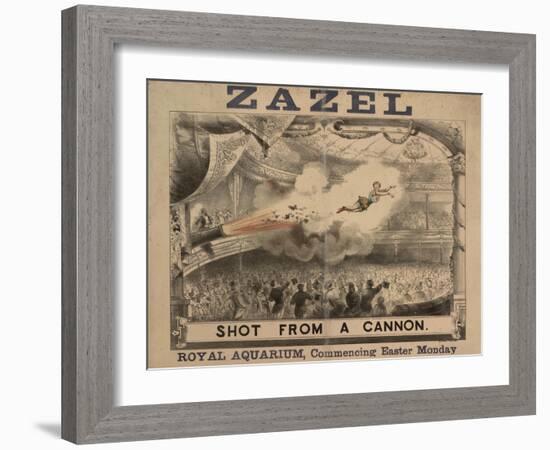 Madame Zazel Shot From a Cannon-null-Framed Giclee Print