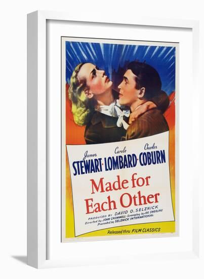 Made for Each Other, from Left: Carole Lombard, James Stewart, 1939-null-Framed Art Print