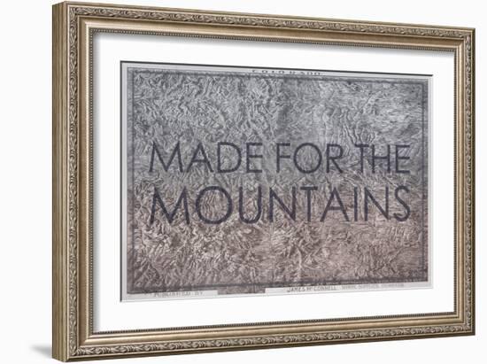 Made for the Mountains - 1894, Colorado State Map in Relief, Colorado, United States Map-null-Framed Giclee Print