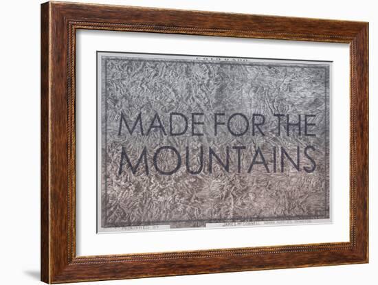 Made for the Mountains - 1894, Colorado State Map in Relief, Colorado, United States Map-null-Framed Giclee Print