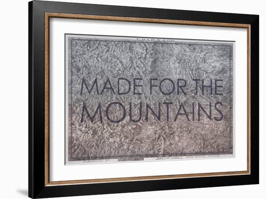 Made for the Mountains - 1894, Colorado State Map in Relief, Colorado, United States Map-null-Framed Giclee Print