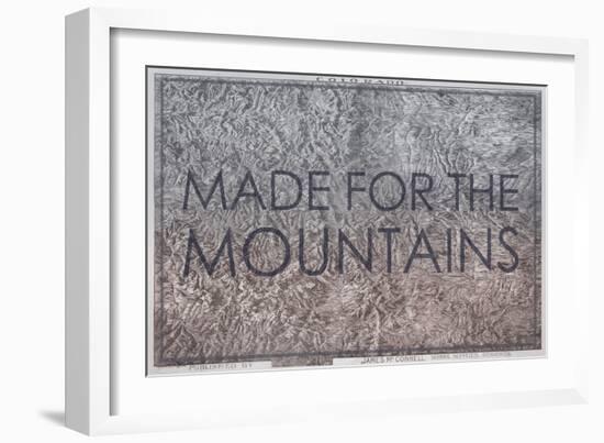 Made for the Mountains - 1894, Colorado State Map in Relief, Colorado, United States Map-null-Framed Giclee Print