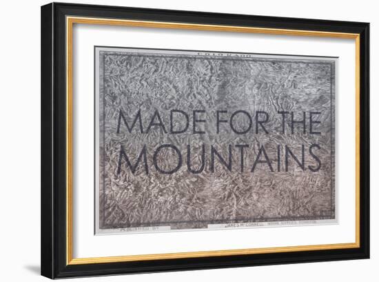 Made for the Mountains - 1894, Colorado State Map in Relief, Colorado, United States Map-null-Framed Giclee Print