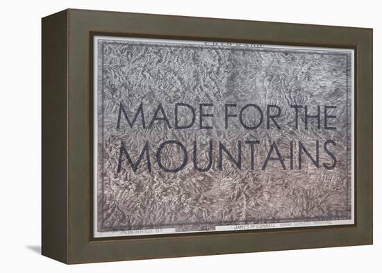 Made for the Mountains - 1894, Colorado State Map in Relief, Colorado, United States Map-null-Framed Premier Image Canvas