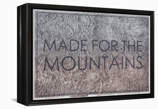 Made for the Mountains - 1894, Colorado State Map in Relief, Colorado, United States Map-null-Framed Premier Image Canvas