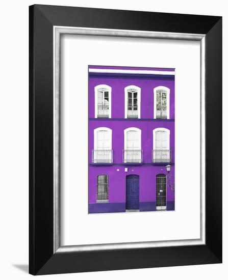 Made in Spain Collection - Purple Facade of Traditional Spanish Building-Philippe Hugonnard-Framed Photographic Print