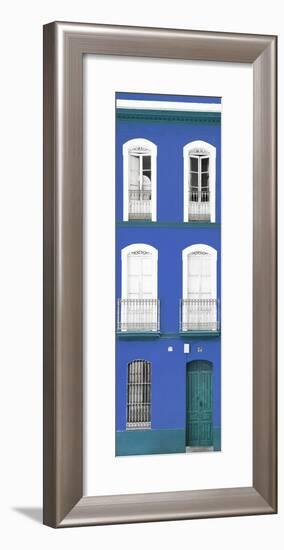 Made in Spain Slim Collection - Blue Facade of Traditional Spanish Building-Philippe Hugonnard-Framed Photographic Print