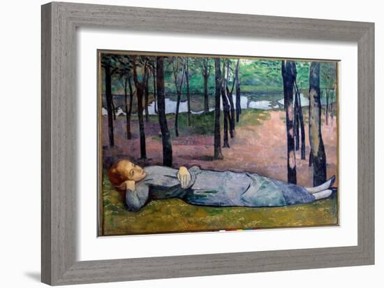 Madeleine (1871-1895) at the Wood of Love, 1888 (Oil on Canvas)-Emile Bernard-Framed Giclee Print