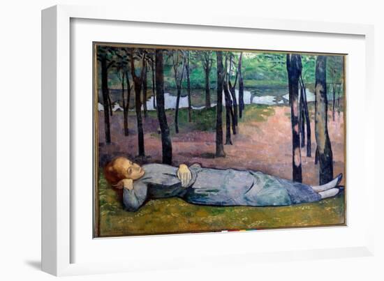 Madeleine (1871-1895) at the Wood of Love, 1888 (Oil on Canvas)-Emile Bernard-Framed Giclee Print