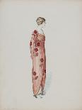 Tailleur gris à veste croisée à boucle et jupe à boutons-Madeleine Vionnet-Giclee Print