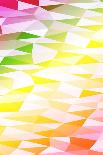 Yellow, Orange, Pink, Multicolor Polygonal Geometric Banner with Rumpled Triangular Low Poly Origam-Mademoiselle de Erotic-Premium Giclee Print