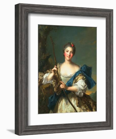 Mademoiselle De Migieu as Diana, 1742-Jean-Marc Nattier-Framed Giclee Print