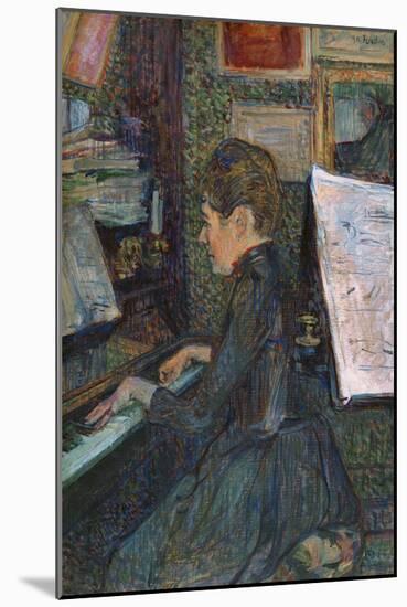 Mademoiselle, Dihau at the Piano, 1890-Henri de Toulouse-Lautrec-Mounted Giclee Print