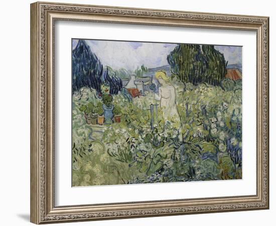Mademoiselle Gachet in Her Garden at Auvers-Sur-Oise, 1890-Vincent van Gogh-Framed Giclee Print