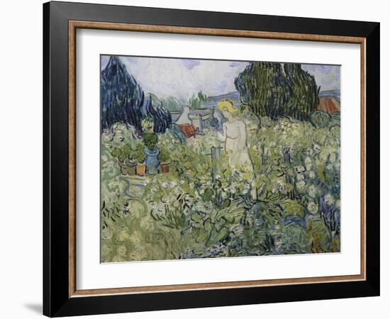 Mademoiselle Gachet in Her Garden at Auvers-Sur-Oise, 1890-Vincent van Gogh-Framed Giclee Print