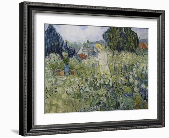 Mademoiselle Gachet in Her Garden at Auvers-Sur-Oise, 1890-Vincent van Gogh-Framed Giclee Print