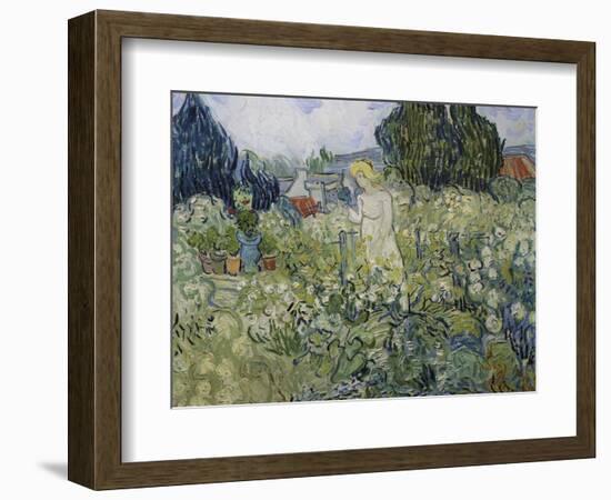 Mademoiselle Gachet in Her Garden at Auvers-Sur-Oise, 1890-Vincent van Gogh-Framed Giclee Print