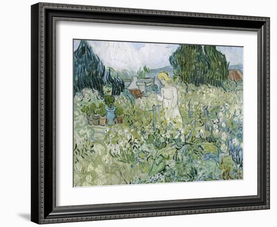 Mademoiselle Gachet in Her Garden at Auvers-Sur-Oise, c.1890-Vincent van Gogh-Framed Giclee Print