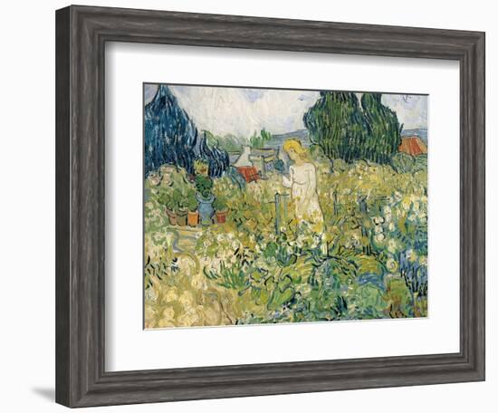 Mademoiselle Gachet in Her Garden at Auvers-Sur-Oise (Mademoiselle Gachet-Vincent van Gogh-Framed Art Print